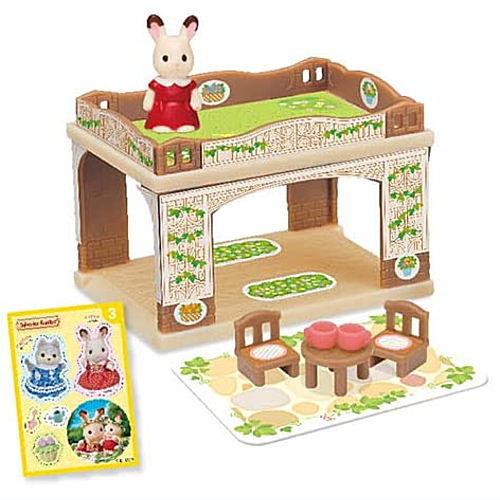 Sylvanian Families Mini Series First Sylvanian Families (Kabaya Original Shokugan) [3.Carport and Chocolate Rabbit (Freya)]