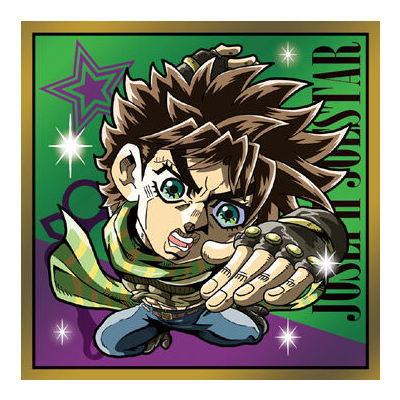 Niforamtion JoJo's Bizarre Adventure Sticker Wafer Phantom Blood Battle Tendency [11.Joseph Joestar (Rare)]