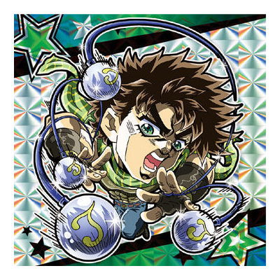 Niforamtion JoJo's Bizarre Adventure Sticker Wafer Phantom Blood Battle Tendency [23.Joseph Joestar (Super Rare)]