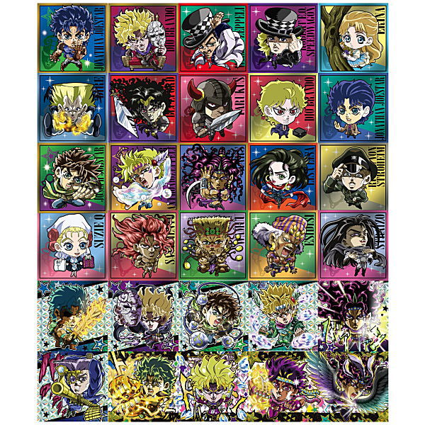 Niforamtion JoJo's Bizarre Adventure Sticker Wafer Phantom Blood Battle Tendency [All 30 type set(Full Complete)]