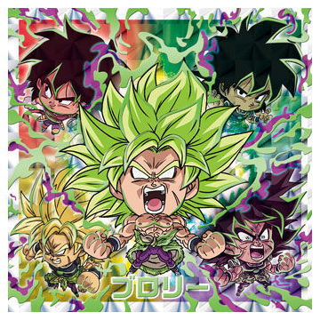 Dragon Ball Super Warrior Sticker Wafer Super A divine dragon that grants wishes [7.Broly(Evolution God Rare)]