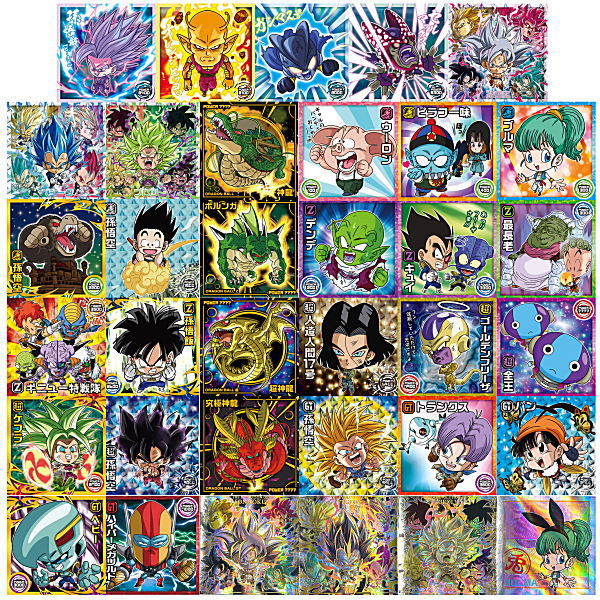 Dragon Ball Super Warrior Sticker Wafer Super A divine dragon that grants wishes [All 35 type set(Full Complete)]