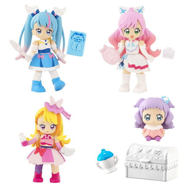 Hirogaru Sky! Precure Pretty Cure swing Capsule Toy 4 Types Full Comp Set  Gacha