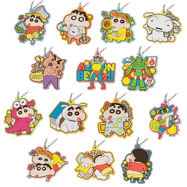 Crayon Shin-chan Pukkuri Rubber mascot [All 14 type set(Full Complete)]