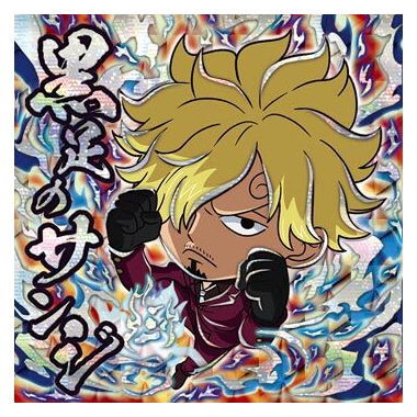Niforamtion ONE PIECE Pirate Sticker Wafer LOG.6 [8.Sanji (Super Grand Rare)]