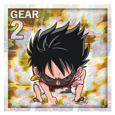 Niforamtion ONE PIECE Pirate Sticker Wafer LOG.6 [28.Monkey D. Luffy (Grand Rare)]