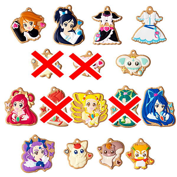 PreCure Cookie Charm Cot [Assorted 12 type set (1.2.3.4.7.8.10.12.13.14.15.16)]