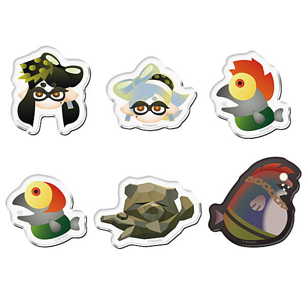 Splatoon 3 Chara Magnets Part.2 [Assorted 6 type set (1.Callie/2.Marie/6.Smallfry D/9.Smallfry G/10.Mr. Grizz/11.Cohozuna)]