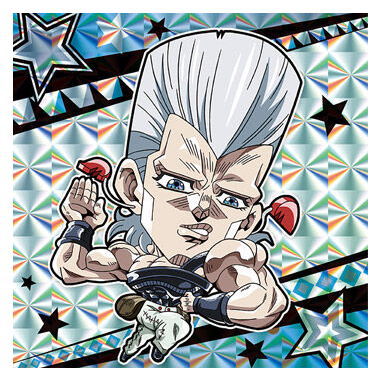 Niforamtion JoJo's Bizarre Adventure Sticker Wafer Stardust Crusaders Part.1 [5.Jean Pierre Polnareff (Super rare)]