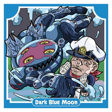 Niforamtion JoJo's Bizarre Adventure Sticker Wafer Stardust Crusaders Part.1 [9.impostor Captain Tennille/Dark Blue Moon (Normal)]