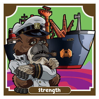 Niforamtion JoJo's Bizarre Adventure Sticker Wafer Stardust Crusaders Part.1 [10.Forever/Strength (Normal)]