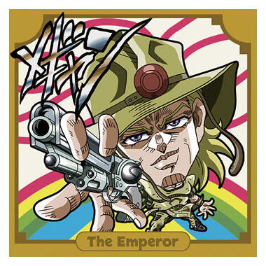 Niforamtion JoJo's Bizarre Adventure Sticker Wafer Stardust Crusaders Part.1 [13.Hol Horse/Emperor (Rare)]
