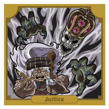 Niforamtion JoJo's Bizarre Adventure Sticker Wafer Stardust Crusaders Part.1 [17.Enya the Hag/Justice (Rare)]