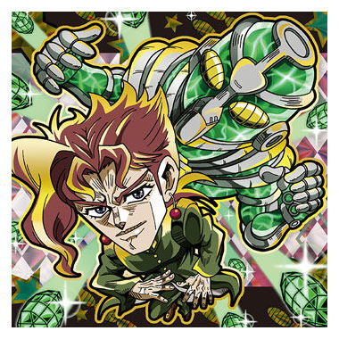 Niforamtion JoJo's Bizarre Adventure Sticker Wafer Stardust Crusaders Part.1 [26.Noriaki Kakyoin/Hierophant Green (JoJo rare)]