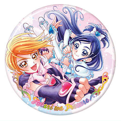 PreCure All Stars BIG Can Badge Biscuit 20th Anniversary [1.Futari wa PreCure]