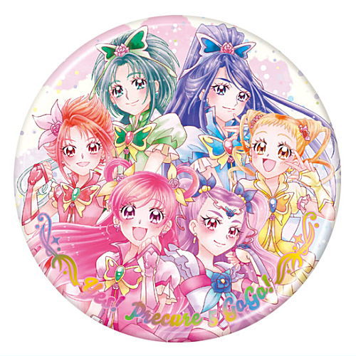 PreCure All Stars BIG Can Badge Biscuit 20th Anniversary [5.Yes! PreCure 5 GoGo!]