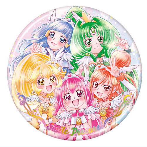 PreCure All Stars BIG Can Badge Biscuit 20th Anniversary [9.Smile PreCure!]