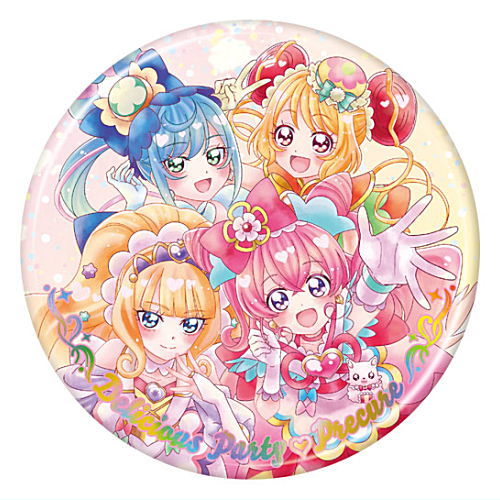 PreCure All Stars BIG Can Badge Biscuit 20th Anniversary [19.Delicious Party?PreCure]