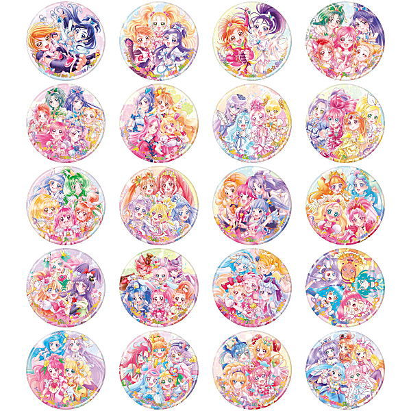 PreCure All Stars BIG Can Badge Biscuit 20th Anniversary [All 20 type set(Full Complete)]