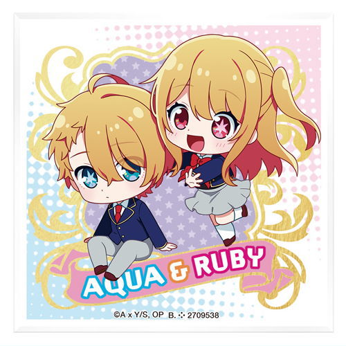 Chibi CharAcril Oshi no Ko [9.Aqua & Ruby (foil stamping rare)]