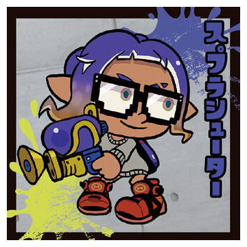 Splatoon 3 Jintori Taisen Nawa Battler Seal Wafer [2.Splattershot (Common)]