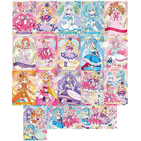 Wonderful PreCure Kirakira card gummy baton touch [All 18 type set(Full Complete)]