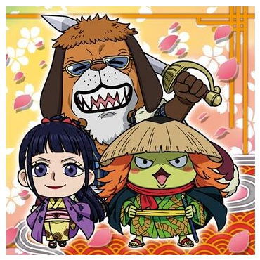 Niforamtion ONE PIECE Pirate Sticker Wafer LOG.7 Emperor of the sea [4.Wano country Daiendan 3(Super rare)]