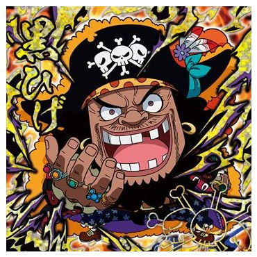 Niforamtion ONE PIECE Pirate Sticker Wafer LOG.7 Emperor of the sea [11.Marshall D. Teach (Super grand rare)]