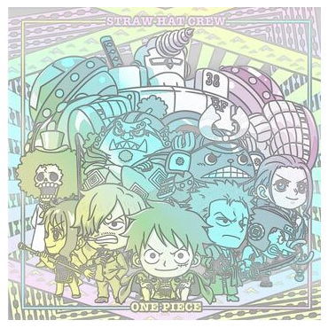 Niforamtion ONE PIECE Pirate Sticker Wafer LOG.7 Emperor of the sea [14.Straw Hat Pirates (Ultra grand rare)]
