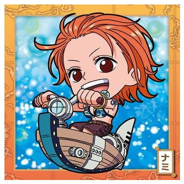 Niforamtion ONE PIECE Pirate Sticker Wafer LOG.7 Emperor of the sea [15.Nami (Normal)]