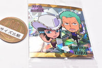 Niforamtion ONE PIECE Pirate Sticker Wafer LOG.7 Emperor of the sea [16.Zoro & Robin (Grand rare)]