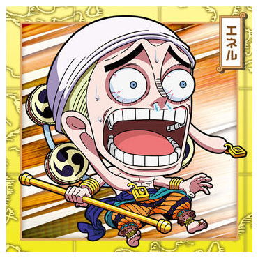 Niforamtion ONE PIECE Pirate Sticker Wafer LOG.7 Emperor of the sea [29.Enel (Normal)]