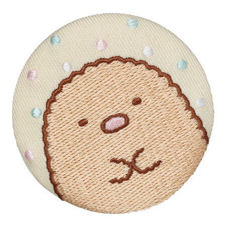 Sumikkogurashi embroidered tin badge biscuit [3.Tonkatsu]