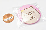 Sumikkogurashi embroidered tin badge biscuit [4.Neko]