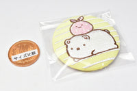 Sumikkogurashi embroidered tin badge biscuit [6.Shirokuma and Furoshiki]