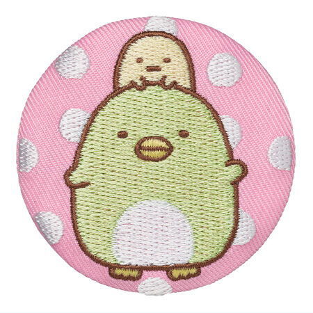 Sumikkogurashi embroidered tin badge biscuit [7.Penguin? and Tapioca]