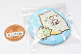 Sumikkogurashi embroidered tin badge biscuit [9.Neko and Zasso]