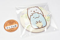 Sumikkogurashi embroidered tin badge biscuit [11.Shirokuma and Tokage]