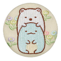 Sumikkogurashi embroidered tin badge biscuit [11.Shirokuma and Tokage]