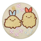 Sumikkogurashi embroidered tin badge biscuit [14.Ebifurai no shippo and Ajifurai no shippo]