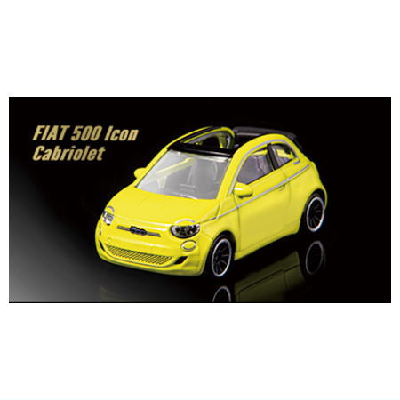 Majorette Minicar B20 EV collection [3.FIAT 500 Icon Cabriolet (Yellow)]