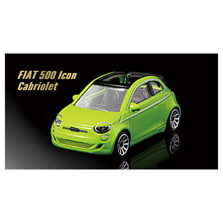 Majorette Minicar B20 EV collection [4.FIAT 500 Icon Cabriolet (Green)
?]