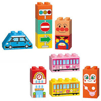 Block Lab Anpanman and Norimonoippai! [Assorted 2 type set (1.Anpanman and Car set/2.Dokin-chan and Train set)]