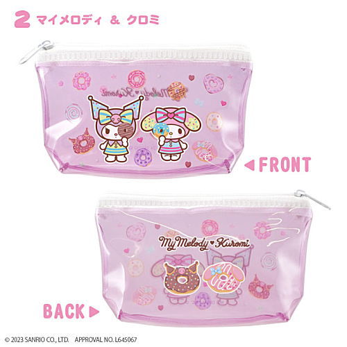 Sanrio Characters Colorful Pouch [2.My Melody & Kuromi]