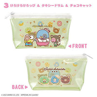 Sanrio Characters Colorful Pouch [3.Kerokerokeroppi  & Tuxedo Sam & Chococat]