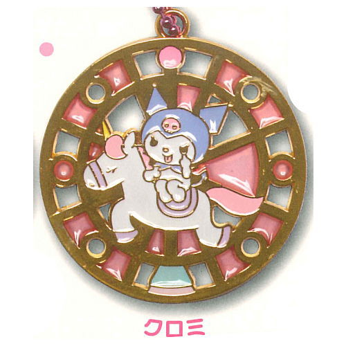 Sanrio Characters Stained Glass Key Chain [3.Kuromi]