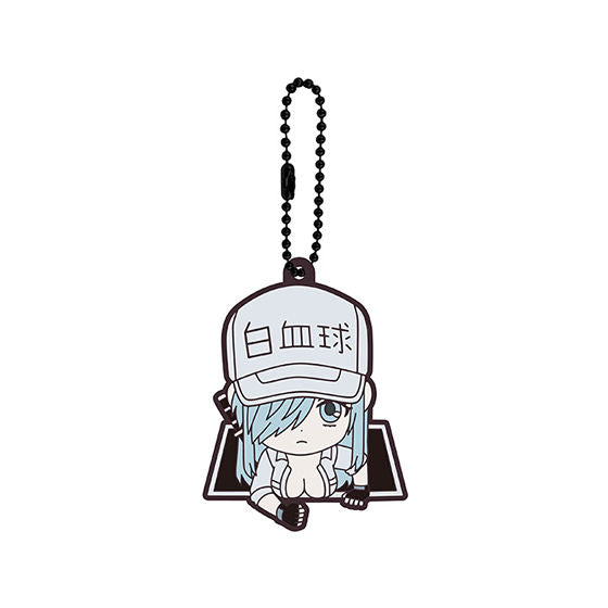 Cells at Work!BLACK Work...! Capsule rubber mascot [8.White blood cells (neutrophils) "mu"]