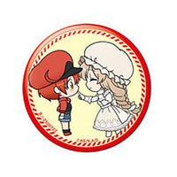 Gashapon Kuji Cells at Work! Assort [10.C award Can Badge: Erythrocyte & Macrophage]