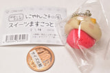 Pobotto. Nyanko Japanese-style sweets mascot Ball chain [3.Nyanko Ichigo Daifuku Usucha]