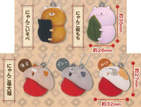 Pobotto. Nyanko Japanese-style sweets mascot Ball chain [All 5 type set(Full Complete)]